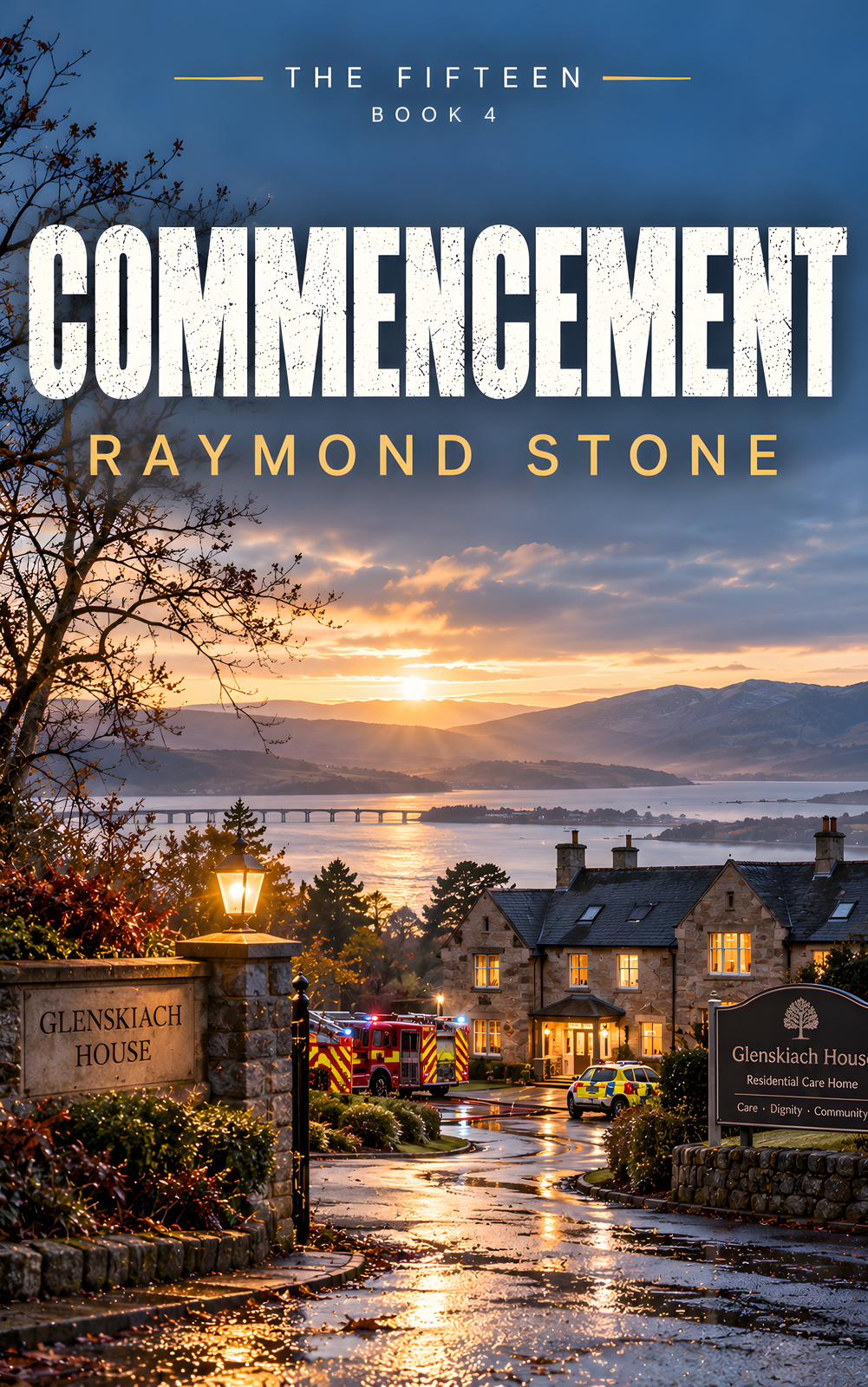 Cover of Commencement, a Scottish crime novel by Raymond Stone