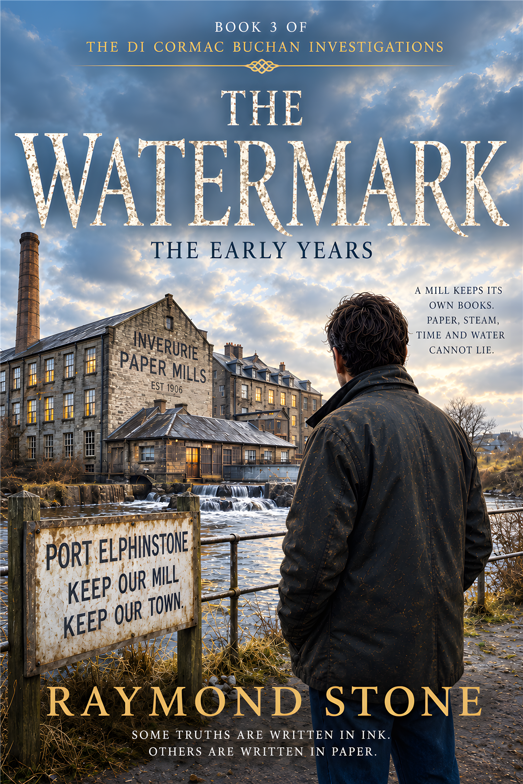 Cover of The Watermark, a Scottish crime novel by Raymond Stone